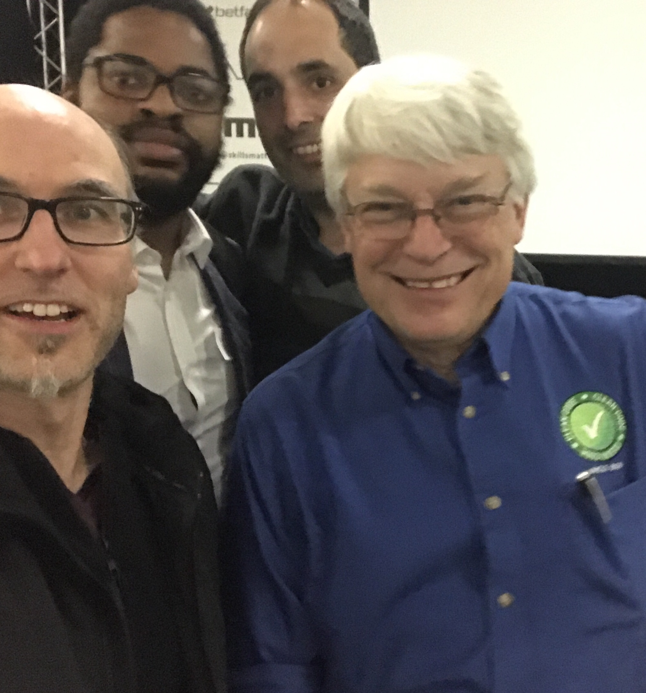 selfie with Jean-Dominique Nguele, Enoque Esteves, Dom Sparks and Robert C. "Uncle Bob" Martin