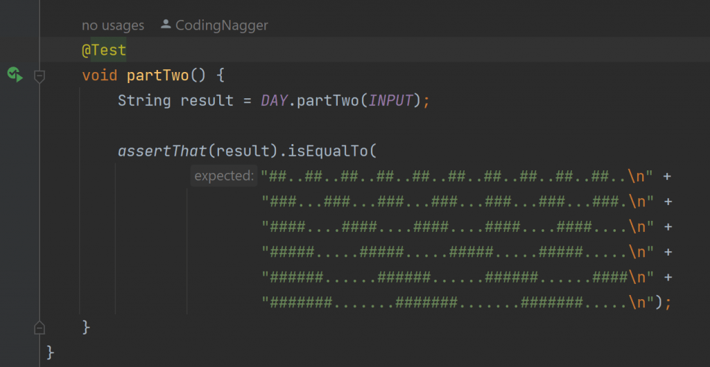 advent of code 2022 day 10 part two unit test